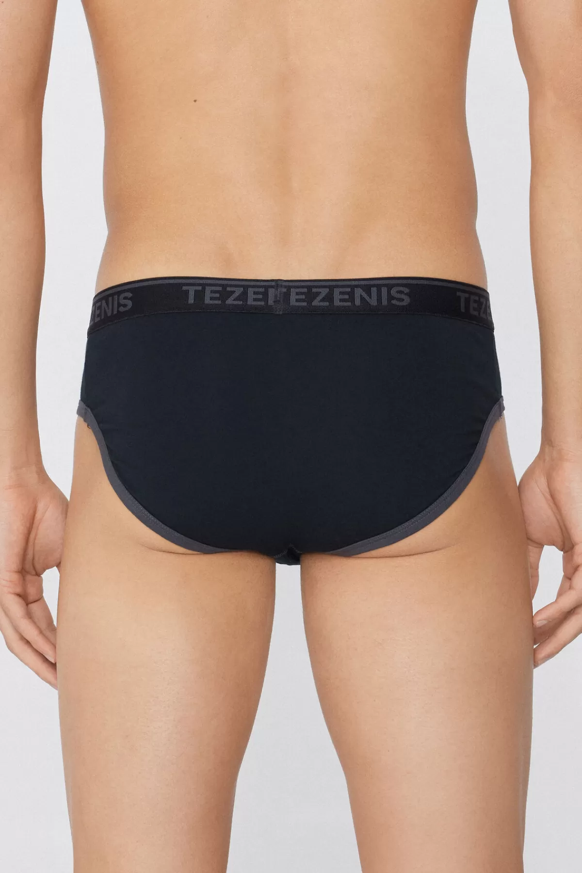 Uomo Tezenis Slip in Cotone con Bordi a Contrasto e Logo